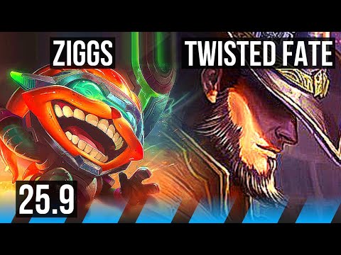 ZIGGS vs TWISTED FATE (MID) | EUW Master | 25.9