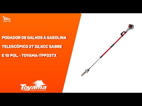 Podador de Galhos à Gasolina Telescópico TPP33TX 2T 32,6CC Sabre de 10 Pol.  - Video