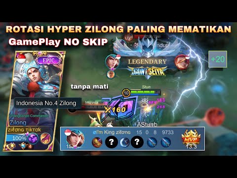 ROTASI HYPER ZILONG PALING MEMATIKAN, Sesuai request Ngedit nya tanpa skip biar paham | MLBB