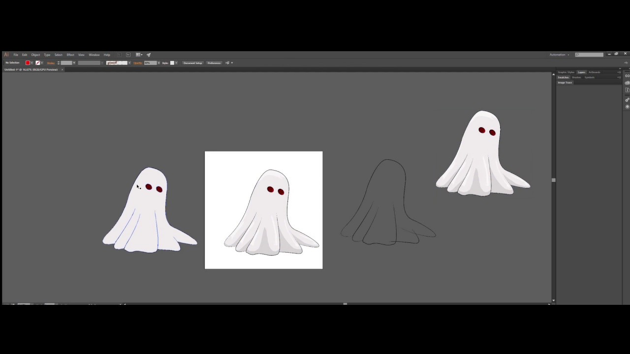 Simple Ghost Vector Illustration