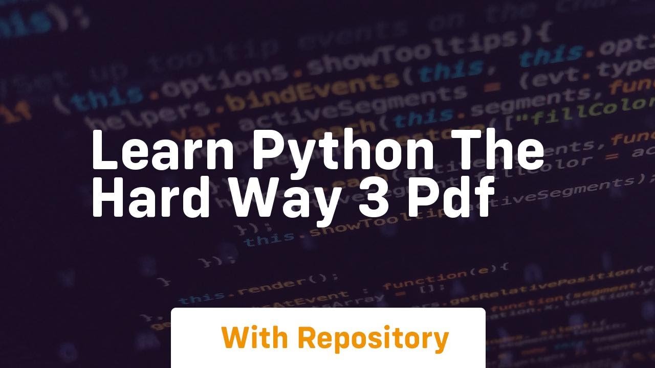 learn python the hard way 3 pdf