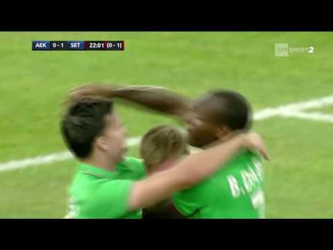 Le but de BERIC face à AEK Athènes