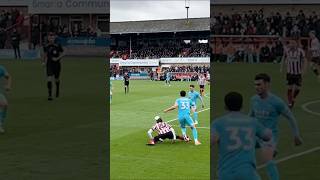 Has he gone down too easy? Big chance for Walsall!