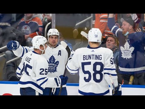 Auston Matthews 20th of the Season vs Edmonton Oilers w/Joe Bowen Commentary (14/12/2021)