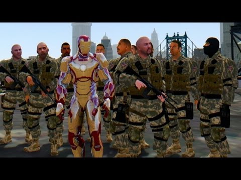 IRON MAN (MARK 42) VS USA ARMY - EPIC BATTLE
