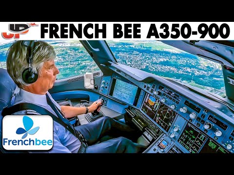 Airbus A350-900 Cockpit into Paris + St Elmo's Fire