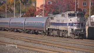 preview picture of video '(7) The Pennsylvanian Arriving & Departing Altoona  Oct. 27 2014'