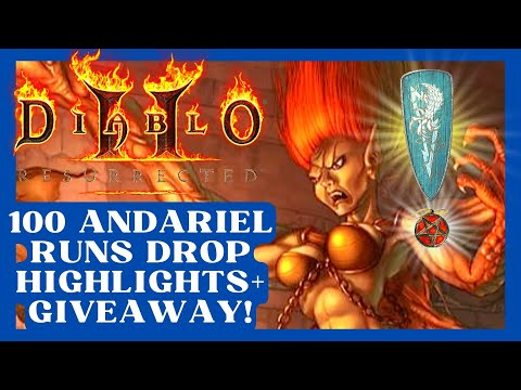 Diablo 2 Resurrected - 100 Andariel Runs Drop Highlights