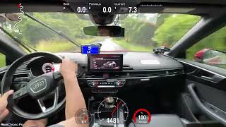 [린드우디] 2021년식 아우디 A5 까브리올레 45 TFSI 콰트로 (전자식 콰트로 울트라) 빗길 와인딩 주행