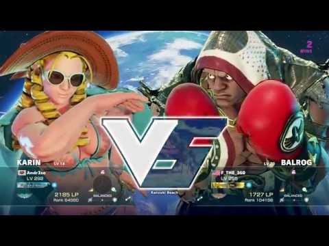 Drexo (Bikini Karin) Vs F_THE_360 (Balrog) [Street Fighter 5 Ranked]
