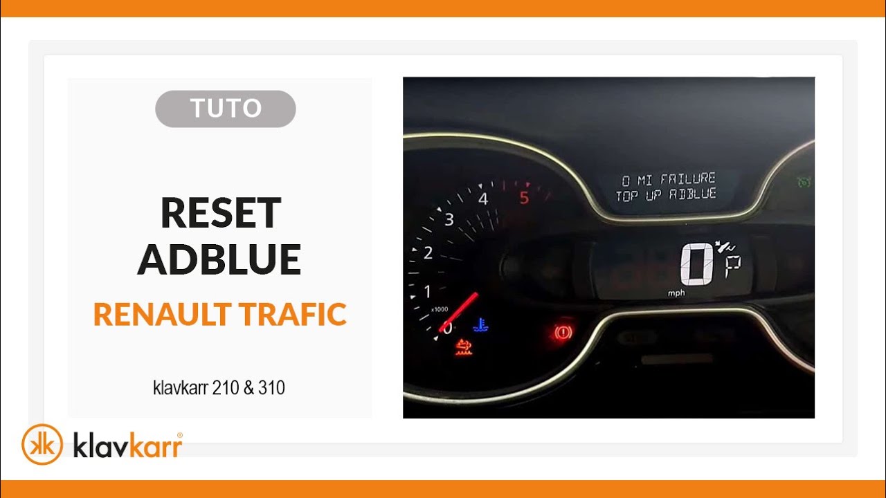 [TUTO] Reset Adblue warning light - RENAULT TRAFIC