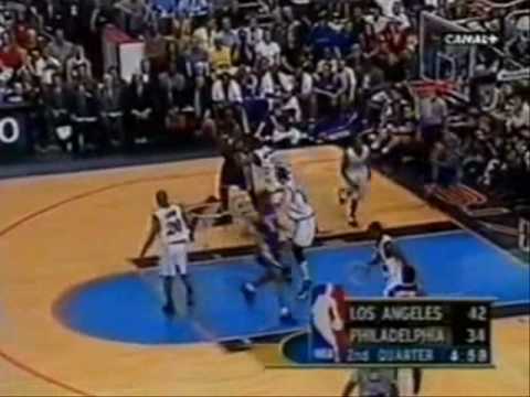 Kobe Bryant 32 Points Vs Sixers in 2001 NBA Finals Game 3 (8 straight shots made in 2nd Quarter)