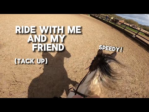 Tack up and ride! // group lesson! // riding w my friend