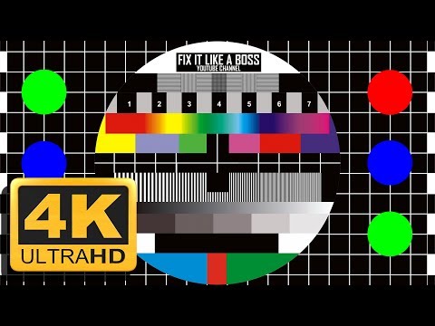 🔝 UHD Calibration video 4K Test pattern 20min. with Ambient music.  TV test video 4k.