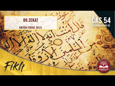 89.Zekat | Čas 54 Fikhlul delil | dr.Zijad Ljakić