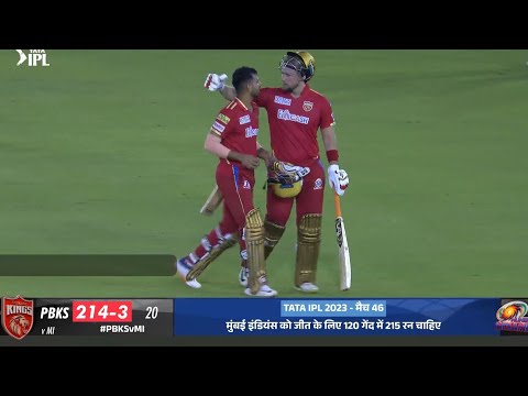 Livingstone Half Century 82(42) And J sharma Batting 49(27) Today || PBKS VS MI