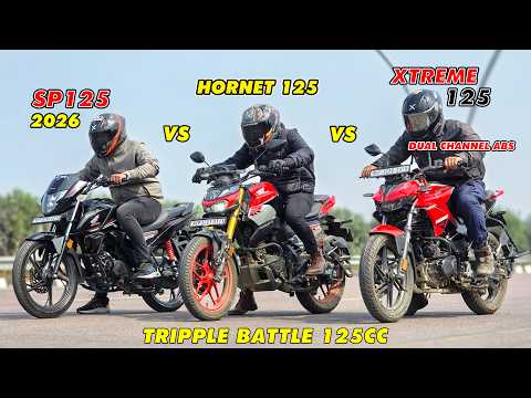 Hero Xtreme 125R vs 2026 Honda SP125 vs Honda Hornet 125 Triple Drag Race | Who’s the 125cc King?
