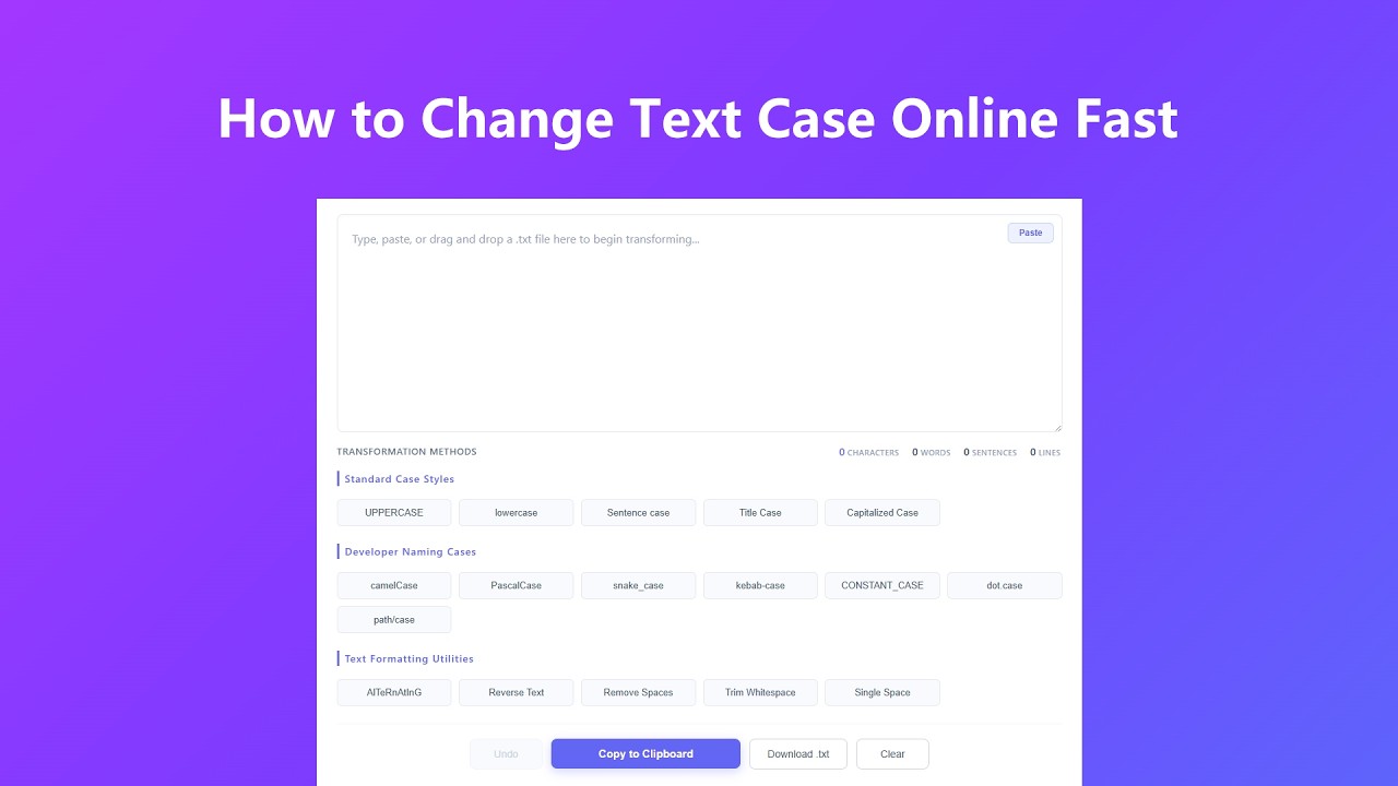 How to use Case Converter - Video Tutorial