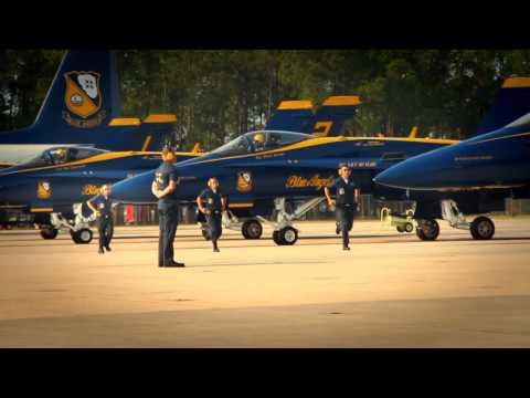 The U.S. Navy flight demonstration team Blue Angels