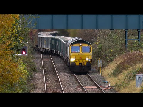 Freightliner Class 66 No. 66616 on 6Z92 Tunstead Sdgs - Northampton Castle Yard on 11.11.20 - HD
