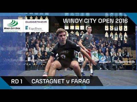 Squash: Castagnet v Farag - Windy City Open 2016 - Men's Rd 1 Highlights