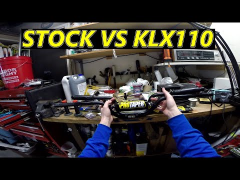 HONDA GROM STOCK VS PROTAPER KLX110 HANDLEBAR COMPARISON