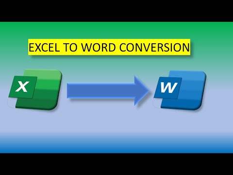 How to convert an Excel document into Word document| How to copy table from excel to Word