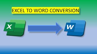 How to convert an Excel document into Word document| How to copy table from excel to Word
