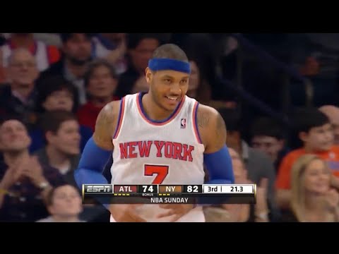Carmelo Anthony 42pts/Career High 9 3PT vs Hawks (2013)