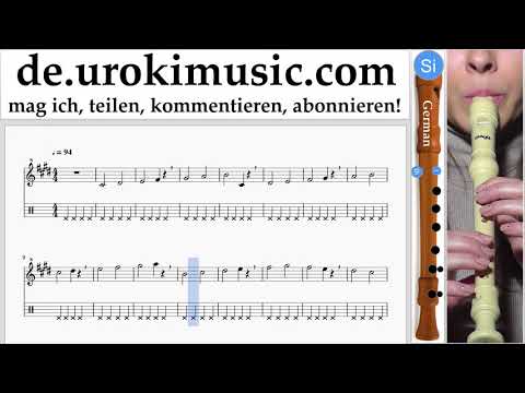 Blockflötenunterricht G. Silvestre Dangond Nicky Jam - Cásate Conmigo Noten Lernen Teil#1 um-i995