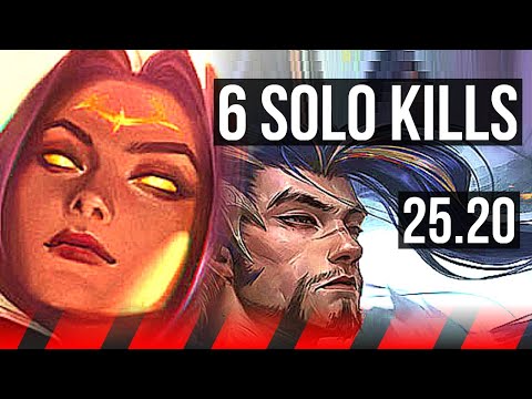 IRELIA vs YASUO (TOP) | 6 solo kills, Dominating | KR Master | 25.20