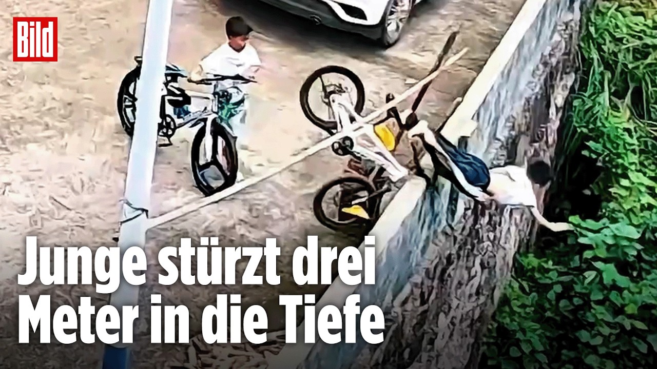 Heftiger Fahrrad-Crash: Junge überschlägt sich nach Aufprall!