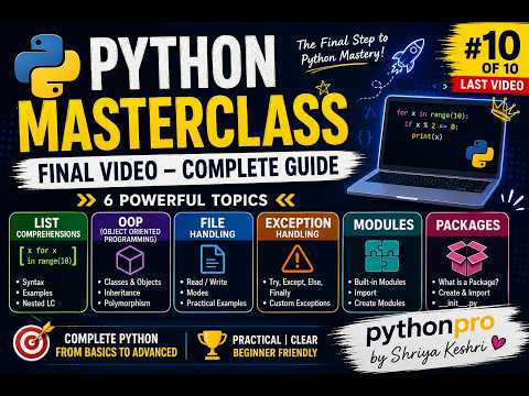 Python Masterclass Oop File Handling Exception Handling Modules Packages Python Pro 10