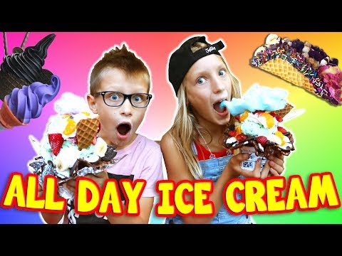 ALL DAY (literally!!!) Ice Cream Challenge!!!