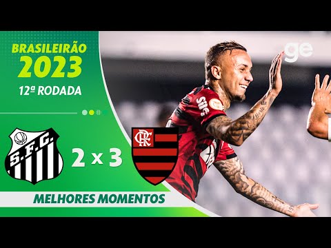 Gols e lances de Santos x Flamengo