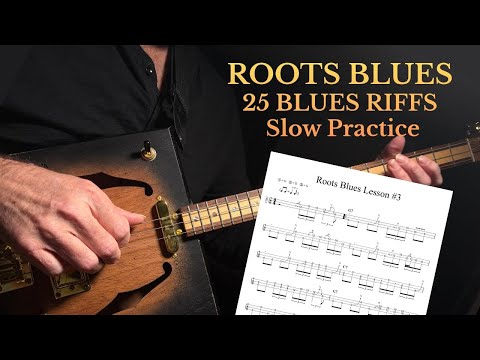 25 Roots Blues Riffs for Cigar Box Guitar (GDG) | Slow Breakdown + TAB