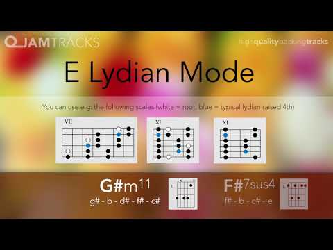 Steve Vai Style E Lydian mode Guitar Backing Track