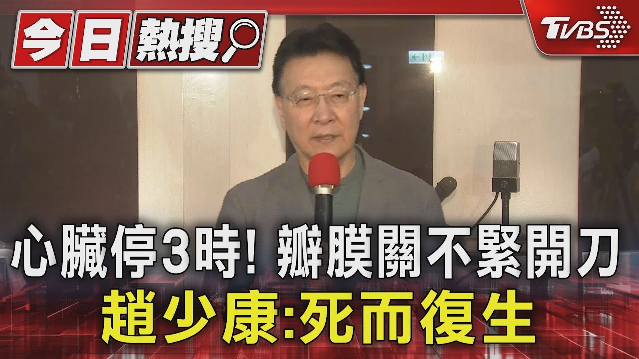 心臟停3時！瓣膜關不緊開刀　趙少康：死而復生