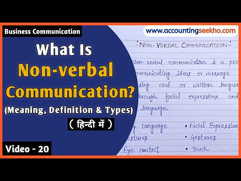 Non Verbal Communication And Its Types | Business Communication | BBA | BCOM