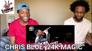 The Voice 2017 Chris Blue - Top 10: &quot;24K Magic&quot; (REACTION)