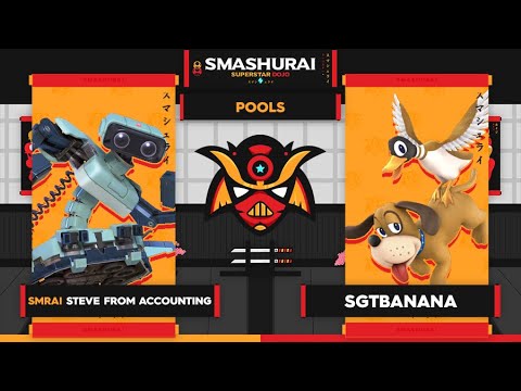 Smashurai: Superstar Dojo - SMRAI | Steve From Accounting (R.O.B.) Vs. SgtBanana (Duck Hunt) Pools