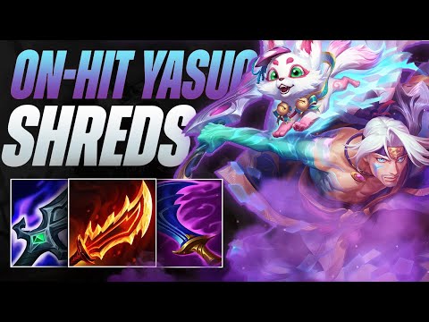 ON-HIT YASUO SHREDS THROUGH ENEMIES! INSANE ATTACK SPEED! - League of Legends