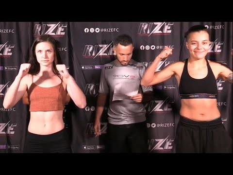 Ludmila Cristiny Da Silva Alves vs. Tiahna Guyan - Weigh-in Face-Off - (Rize FC) - [Kickboxing]