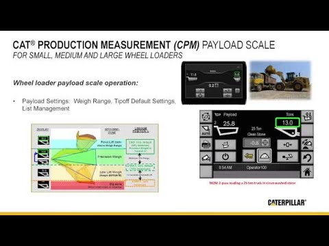 Cat® Payload Scale Operation for Wheel Loaders - Payload Settings (Ch 2)