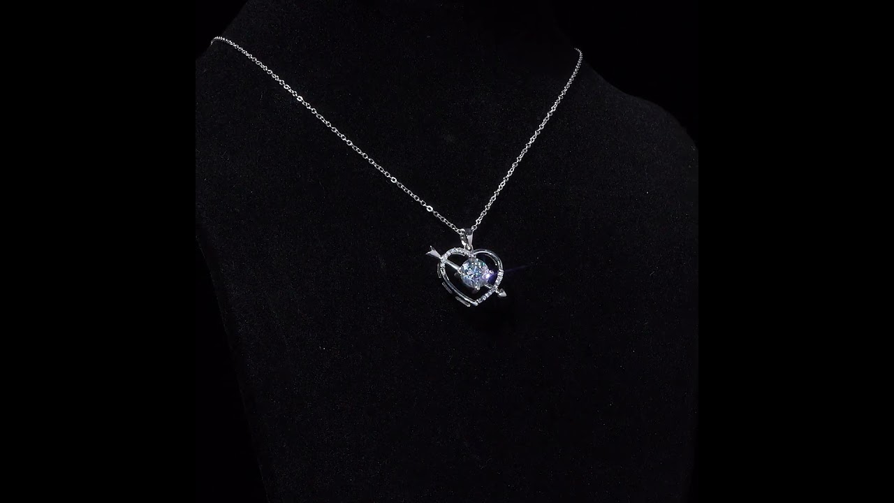 Dây chuyền bạc DCJ10 trái tim thần tiên S925 ChariotJewelry