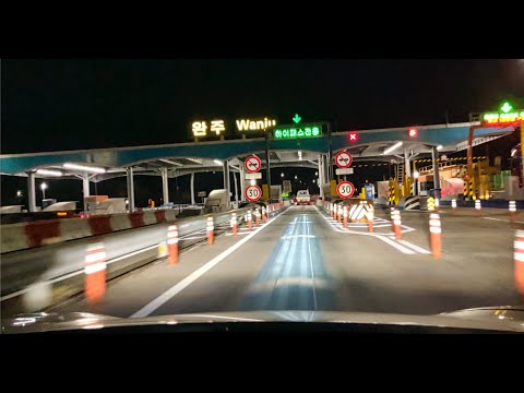 ASMR Highway Driving at Night Wanju to Sejong Korea
