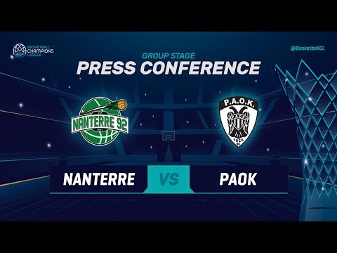 Nanterre 92 v PAOK - Press Conference - Basketball Champions League 2018-19