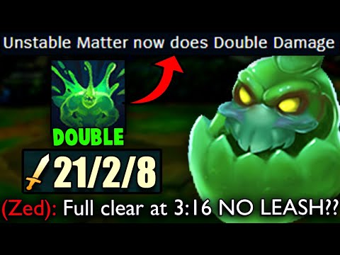 New Zac Buffs make him FULL CLEAR in 3:16 (NO LEASH) - Zac's W deals DOUBLE DAMAGE to EVERYTHING!