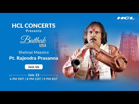 Pt. Rajendra Prasanna | HCL Concerts presents Baithak USA - Episode 10