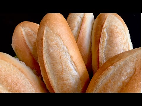 Banh Mi Recipe - crispy crust soft airy crumb - Vietnamese Baguette - Banh Mi vo gion ruot xop
